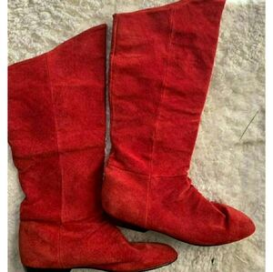 Vintage Savida Red Suede Boots